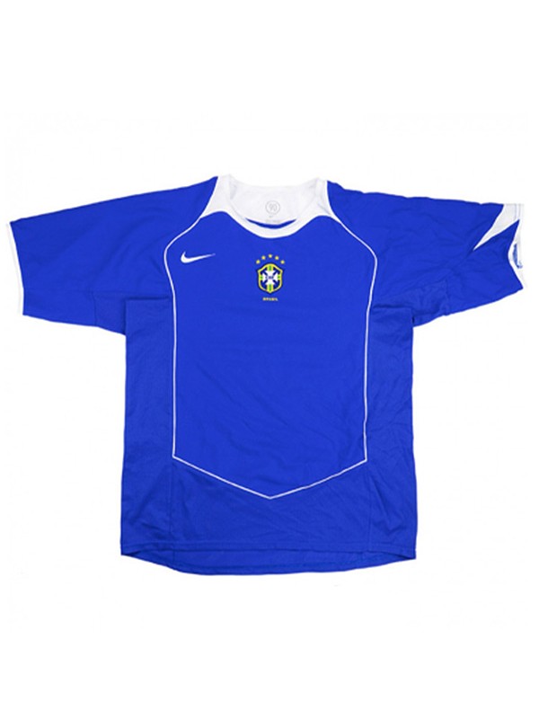 Brazil loin rétro maillot football uniforme hommes deuxième football tops chemise 2004-2006